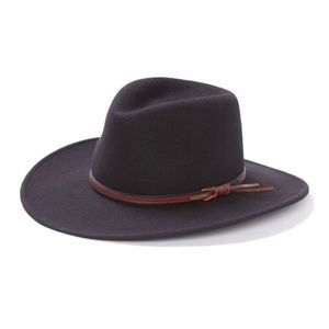 Stetson Black Wool Hat with Brown Band